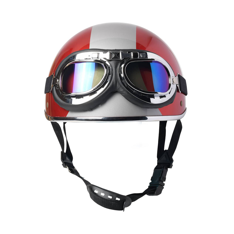 Ravonix  open face helmet glossy red