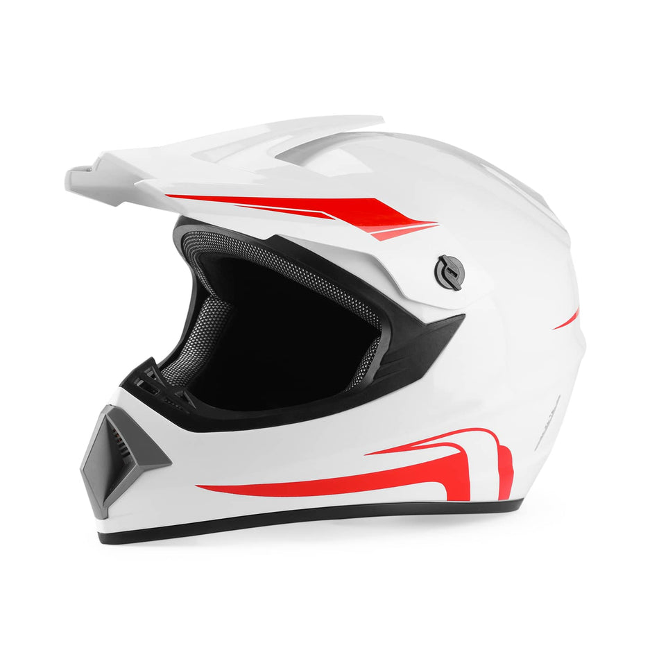 Ruggedon mx helmet white red