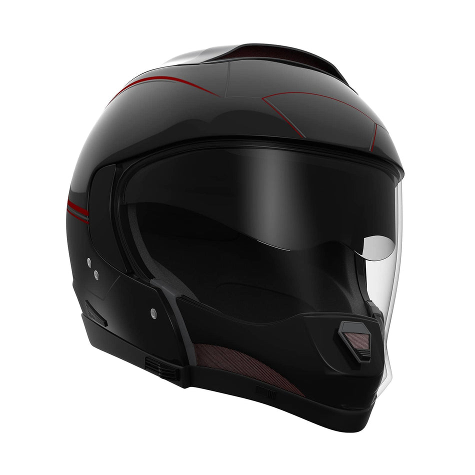 PhantomCore full face helmet matte black with tinted visor and intercom