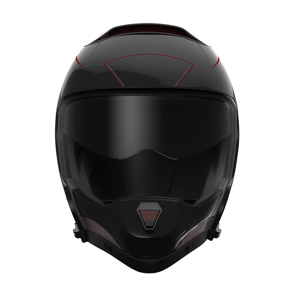 PhantomCore full face helmet matte black with tinted visor and intercom