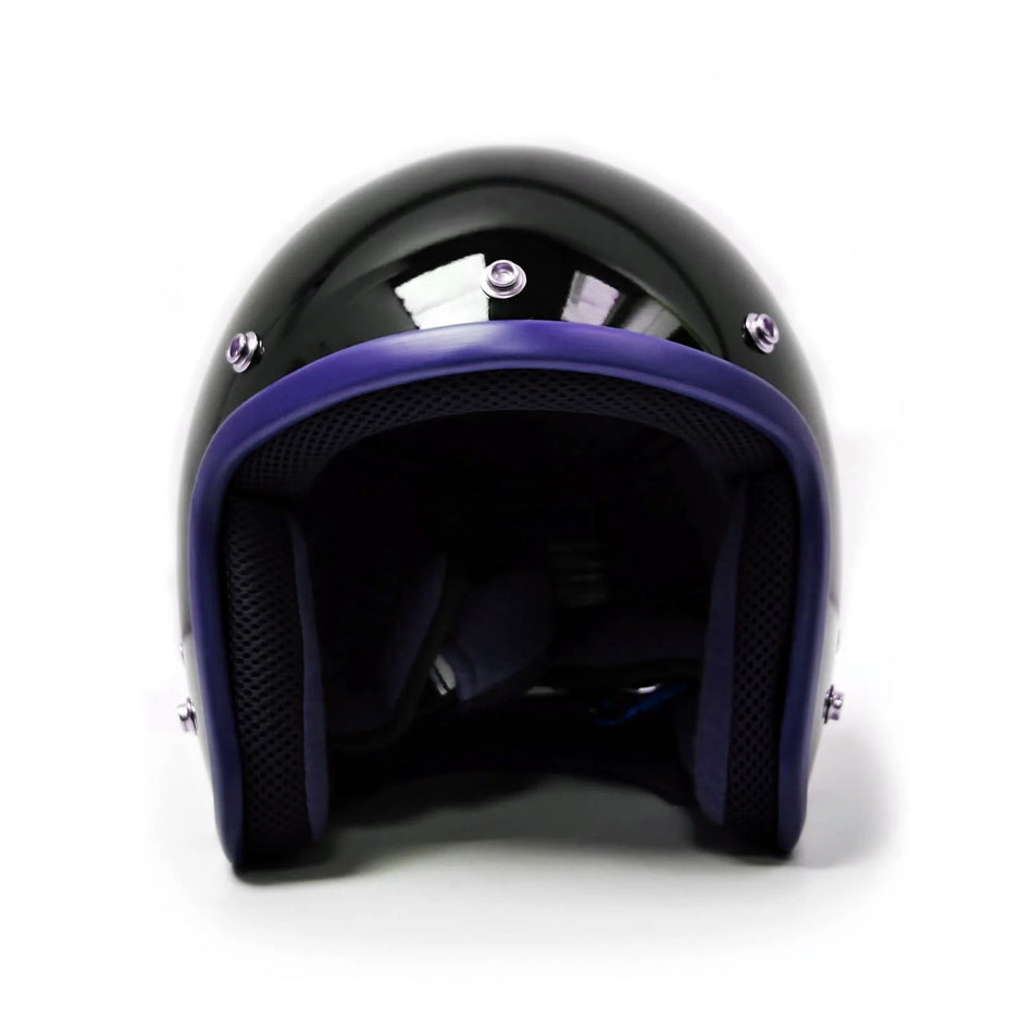 Draevor open face helmet glossy black