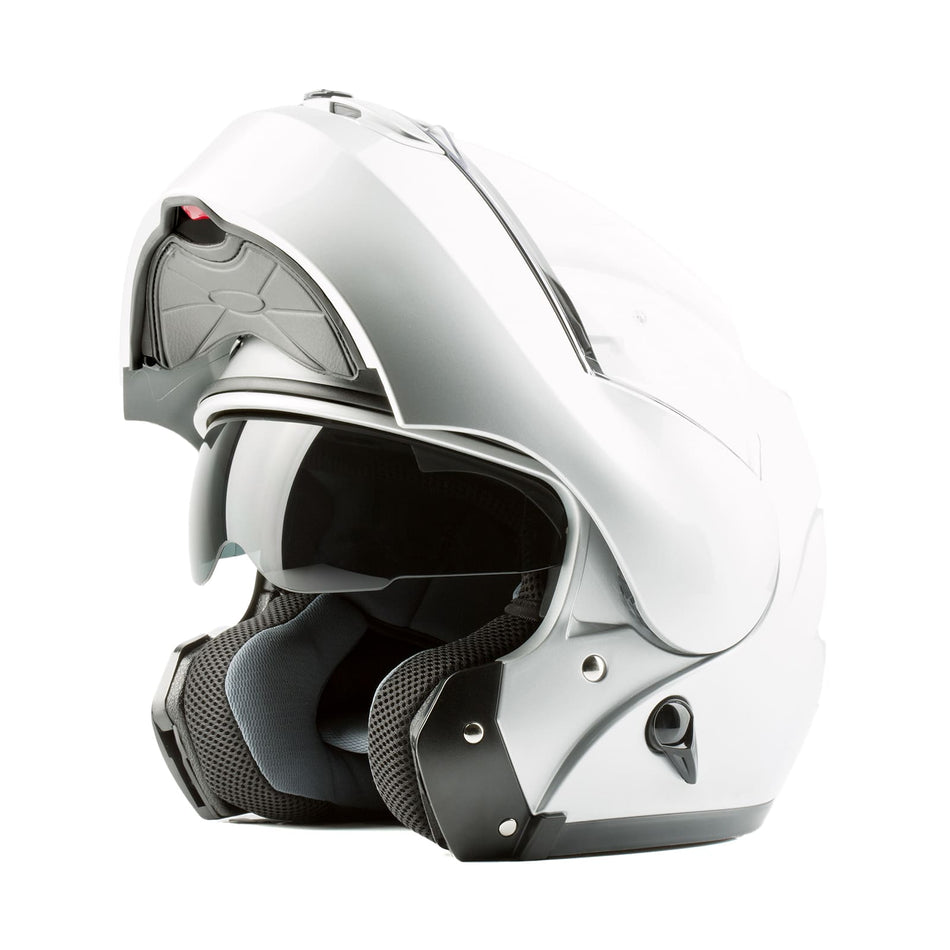Kyvola flip-up helmet matte white with tinted visor