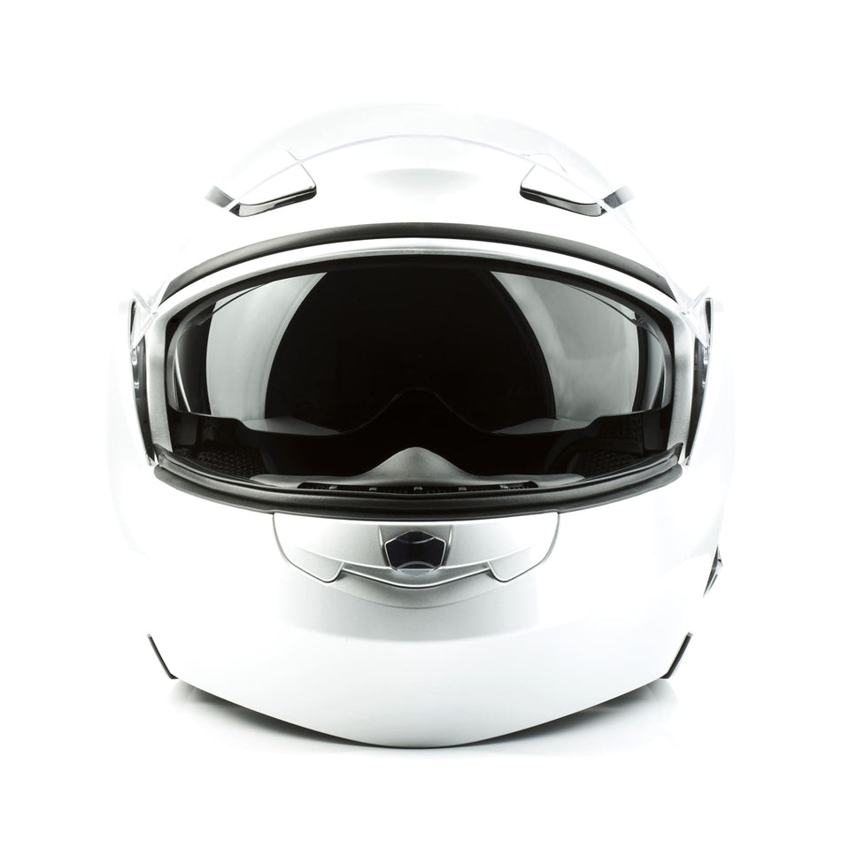 Kyvola flip-up helmet matte white with tinted visor