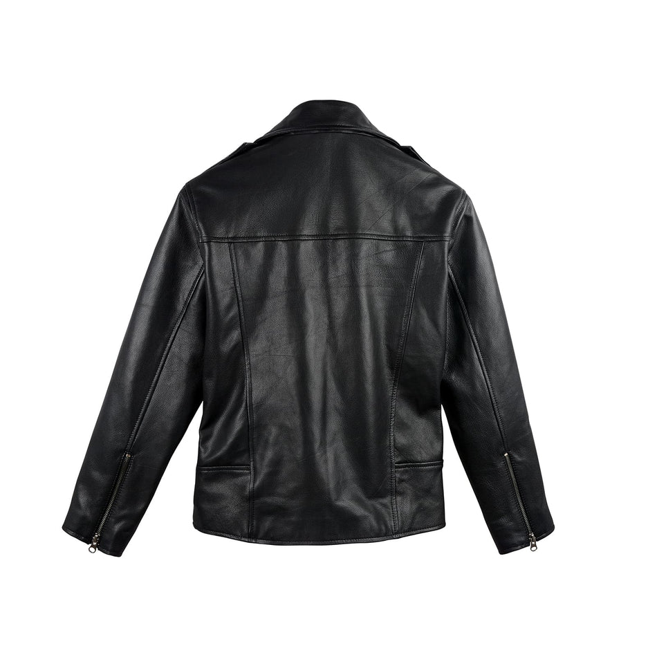 Azlorn leather jacket black