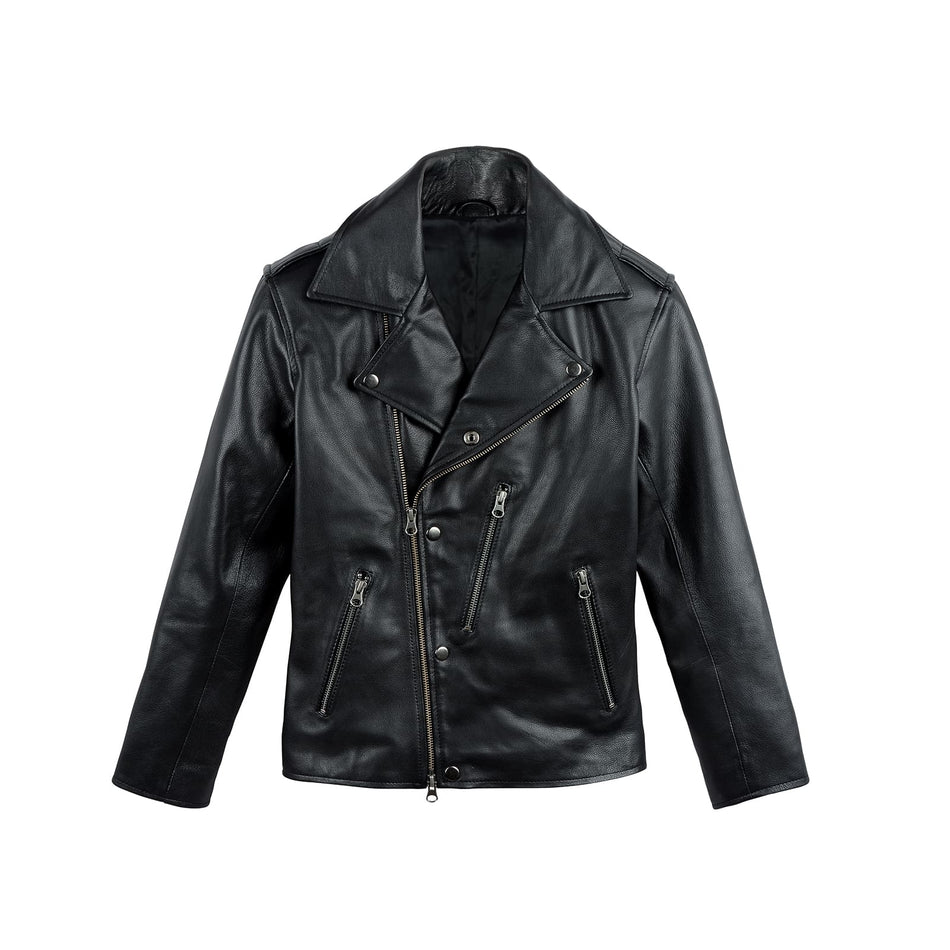 Azlorn leather jacket black