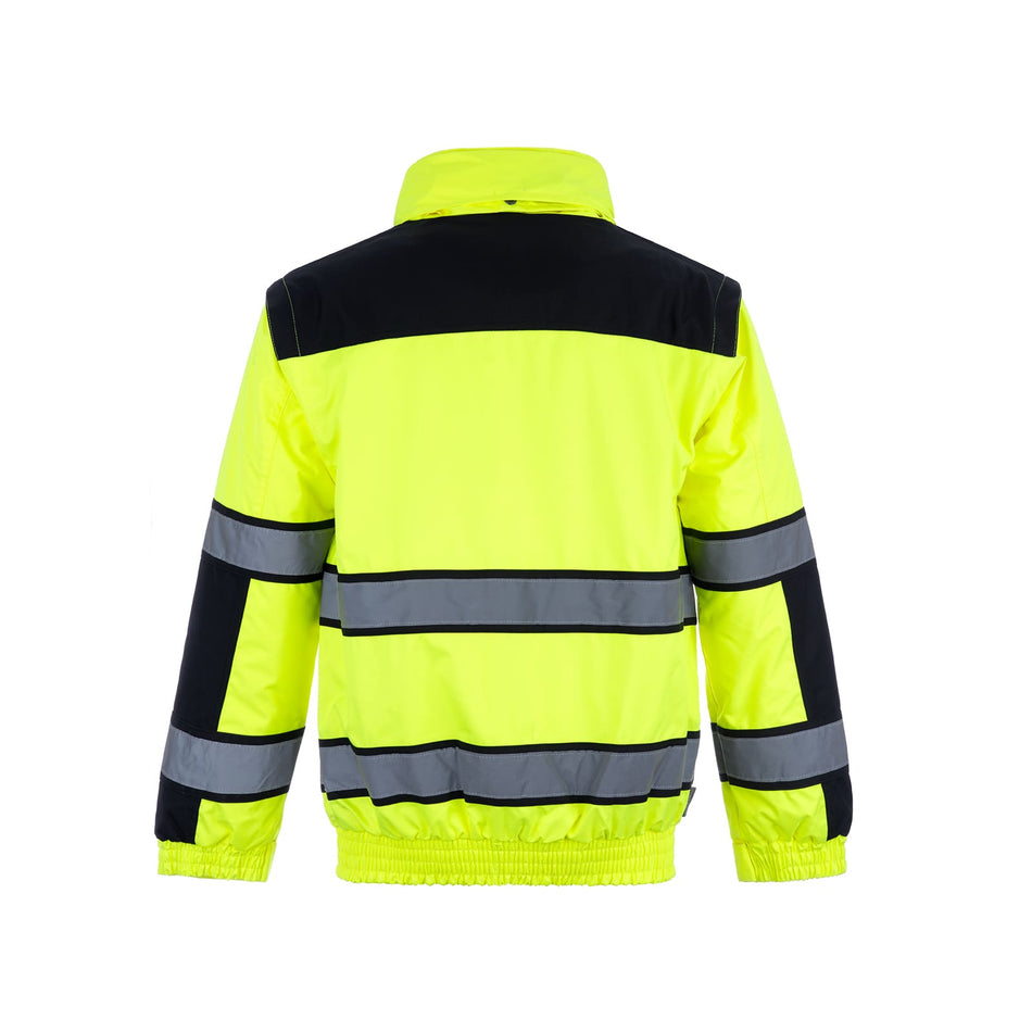 Lexivian rain jacket fluorescent yellow black