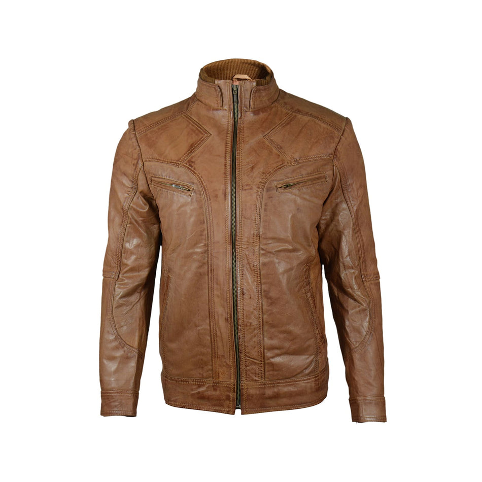 Clyndor leather jacket brown