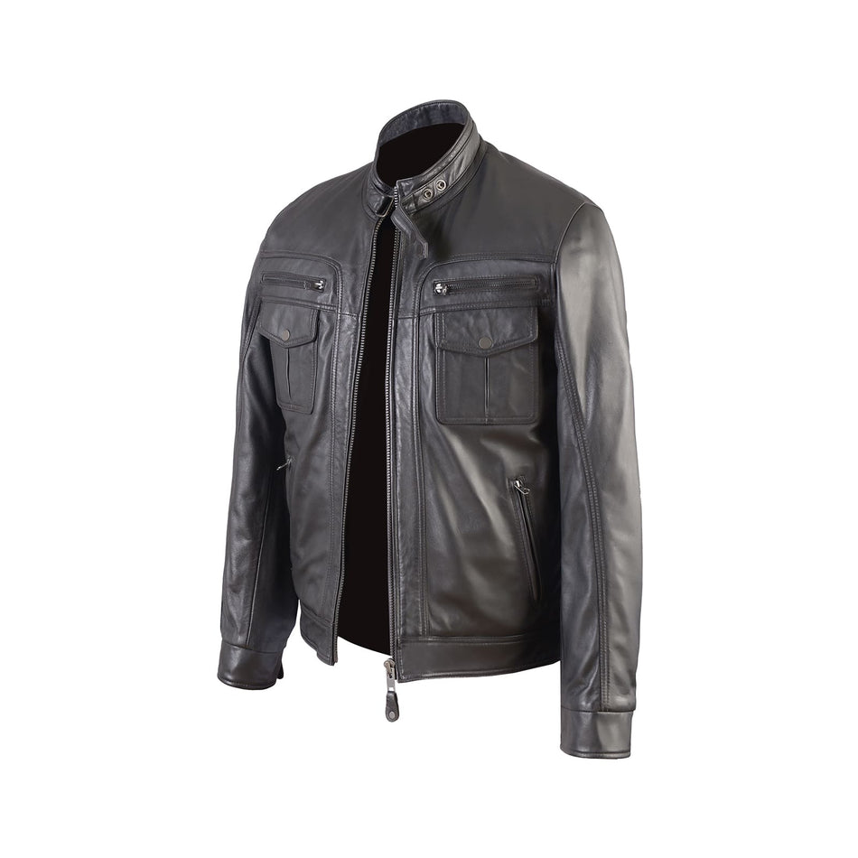 Erionis leather jacket black
