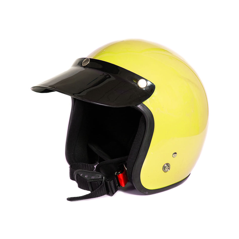 Lyntra open face helmet glossy yellow