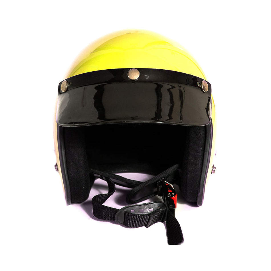 Lyntra open face helmet glossy yellow
