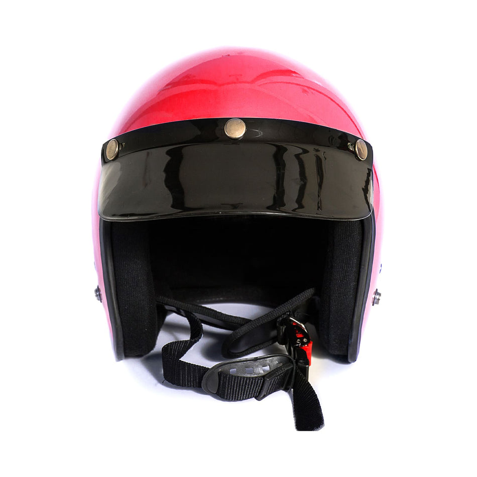 Cravix open face helmet glossy red