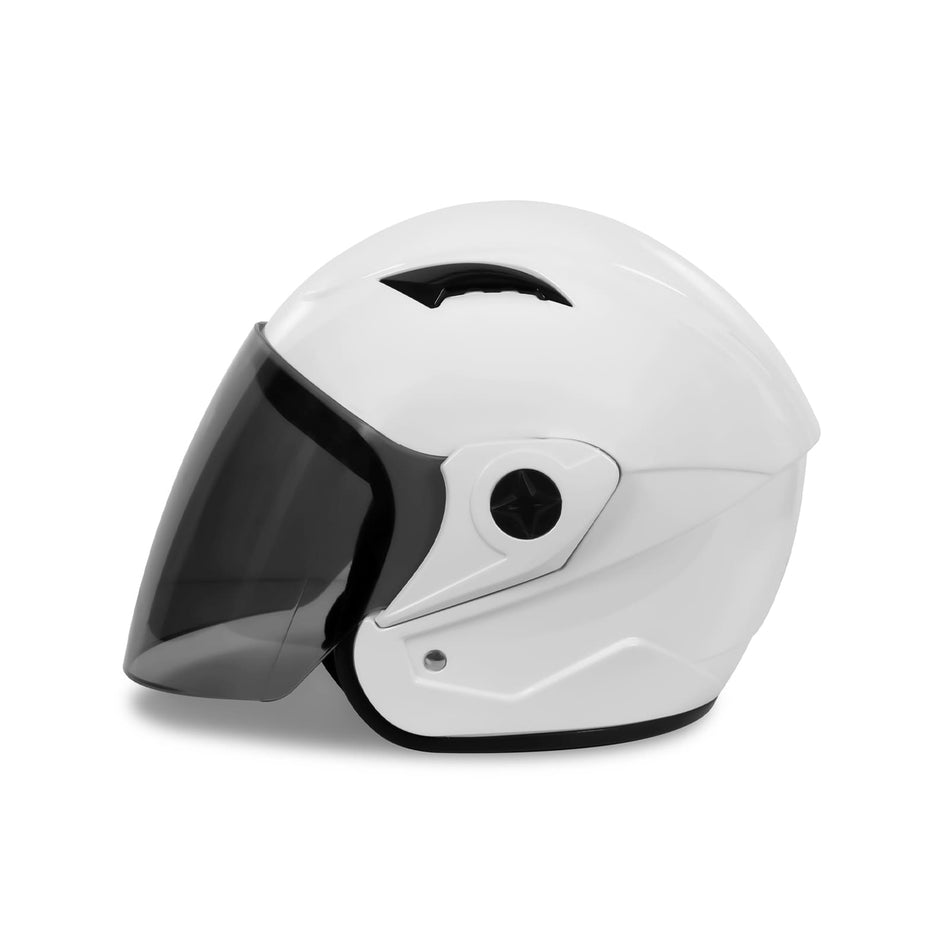 Azron open face helmet matte white