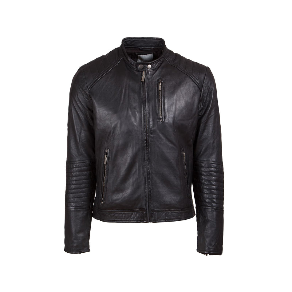 Elvarion motorcycle leather jacket black